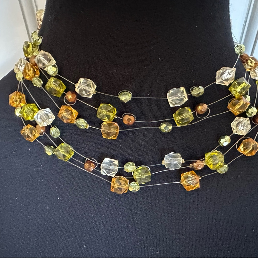 Multi-strand bead choker- gorgeous